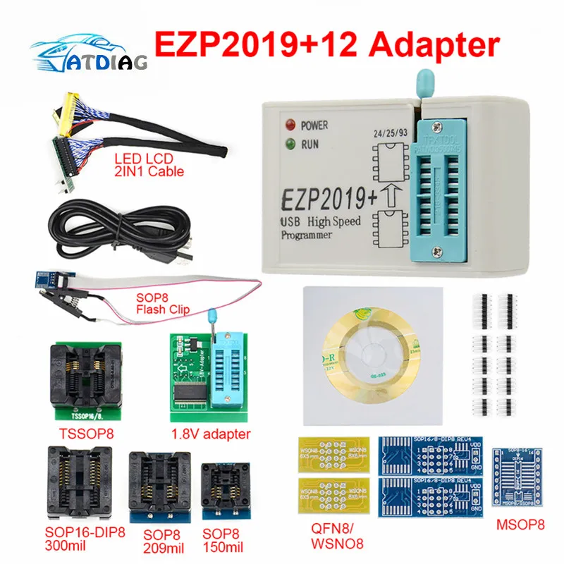 Высокоскоростной USB SPI программатор EZP2019 поддержка 24 25 93 микросхем EEPROM Flash Bios могут