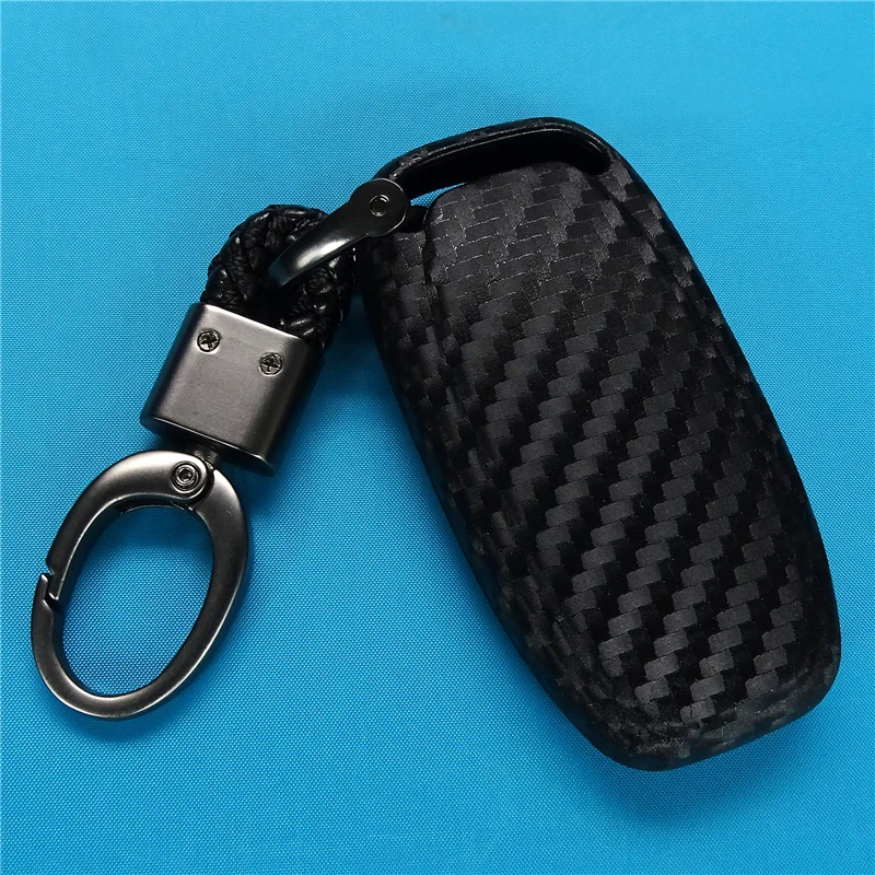 Чехол для автомобильного ключа из углеродного волокна Audi A3 A4 A4L B5 B6 B7 B8 B9 A5 A6 A6L C5 C6 Q5