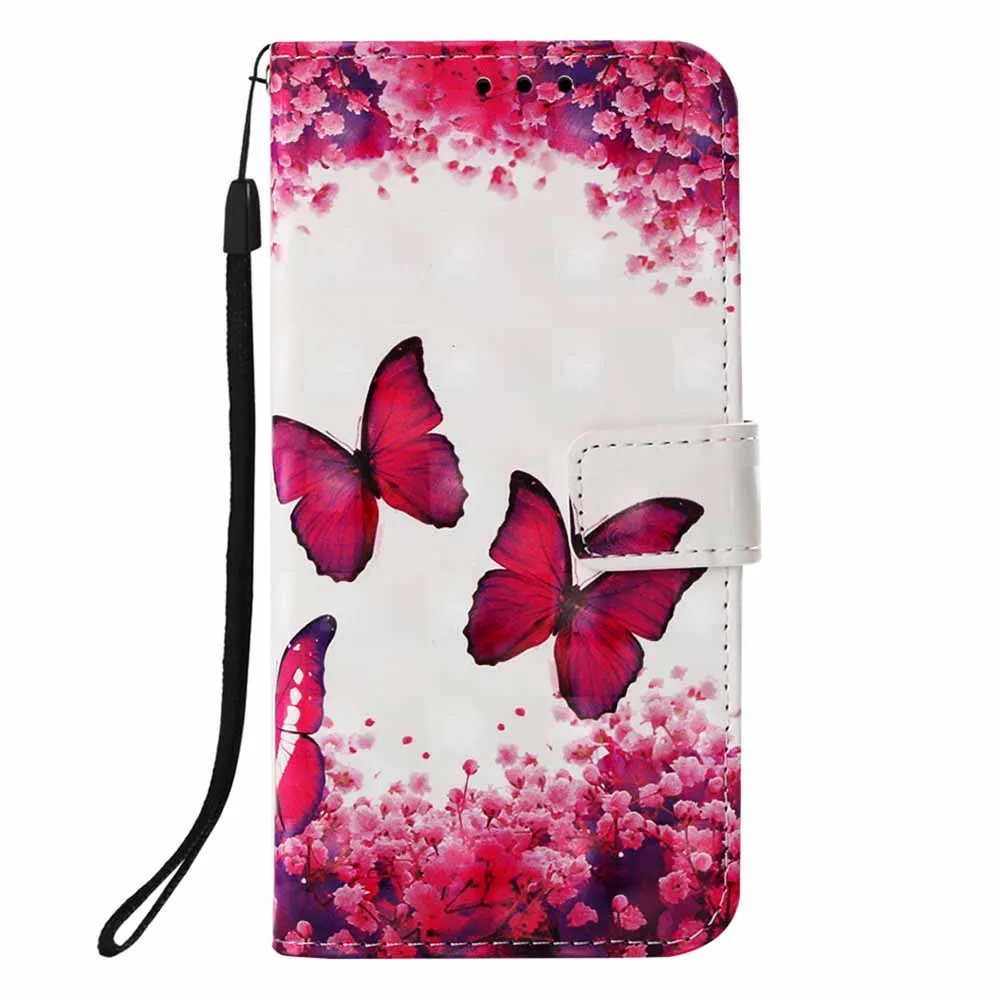 Rose Butterfly Чехол-бумажник флип-чехол для телефона для LG X Мощность 3 Stylo 4 Aristo 2 Plus G7 G8 V40 V50 ThinQ 5G K8 K9 K10 K11 K20 Plus кожаный чехол - Цвет: Rose Butterfly