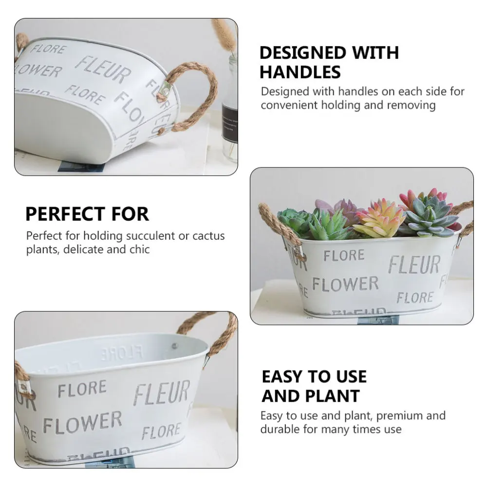 

Iron Art Flower Pot Iron Pot Fashionable Flower Planter Garden Decoration