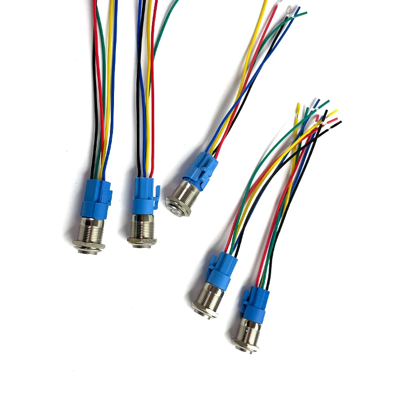 Светодиодная металлическая кнопка с подсветильник кой 16 мм водонепроницаемая