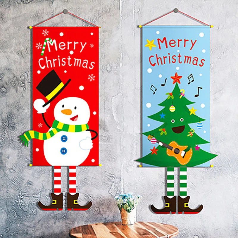 

Рождественский настенный подвесной флаг, рождественское платье, подвесная ткань, окно, атмосфера, платье, подвеска, орнамент, подвесная тка...