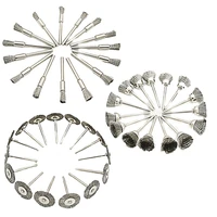 45 pcsset steel wire polishing wheel brushes set accessories rust dust removing rotary tools polishing brush