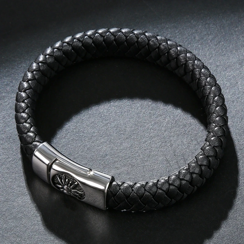 Многоцветный модный плетеный кожаный браслет для мужчин ювелирные изделия в