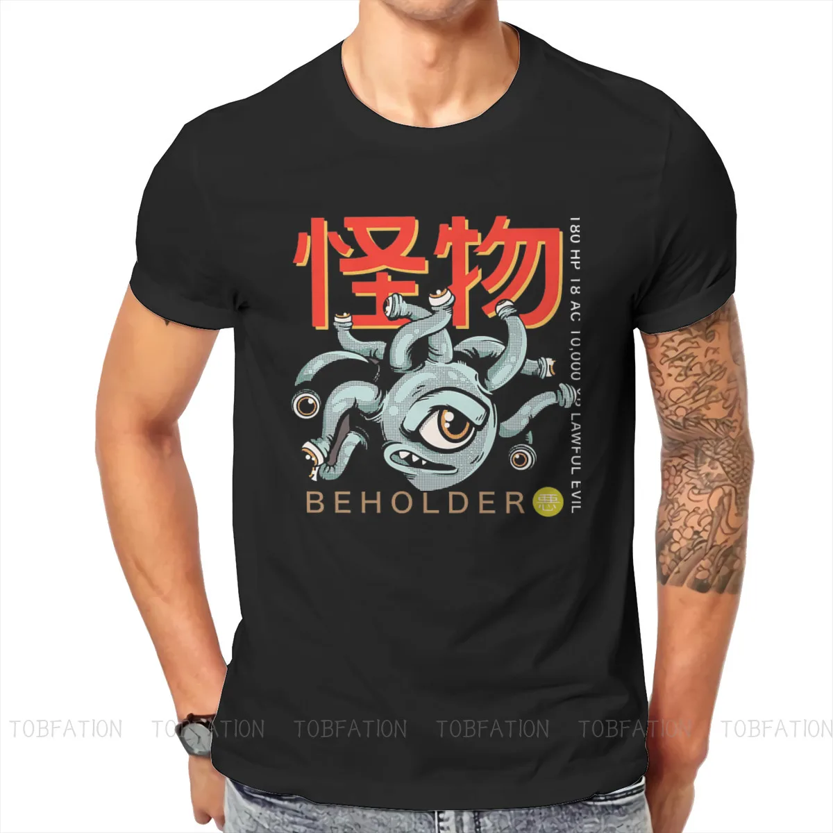 Модная мужская футболка оверсайз в стиле Игры игры DnD тканевая Beholder | Мужская