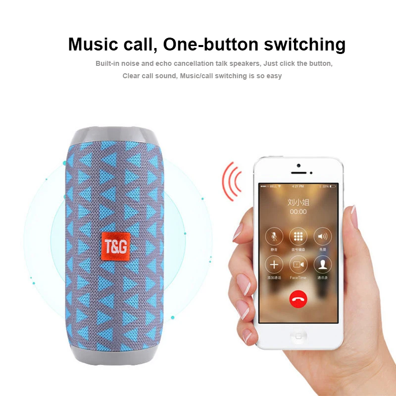 Мощный bluetooth-динамик, музыкальная колонка, Hi-Fi Стерео Soundbox, светодиодный светильник, поддержка карт TF, AUX кабель, воспроизведение музыки для ПК телефона