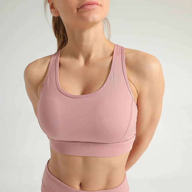 Women High Stretch Sports Bras Quick Dry Padded Yoga Top Fitness Running Gym Tank Tops Racerback Breathable Female | Спорт и