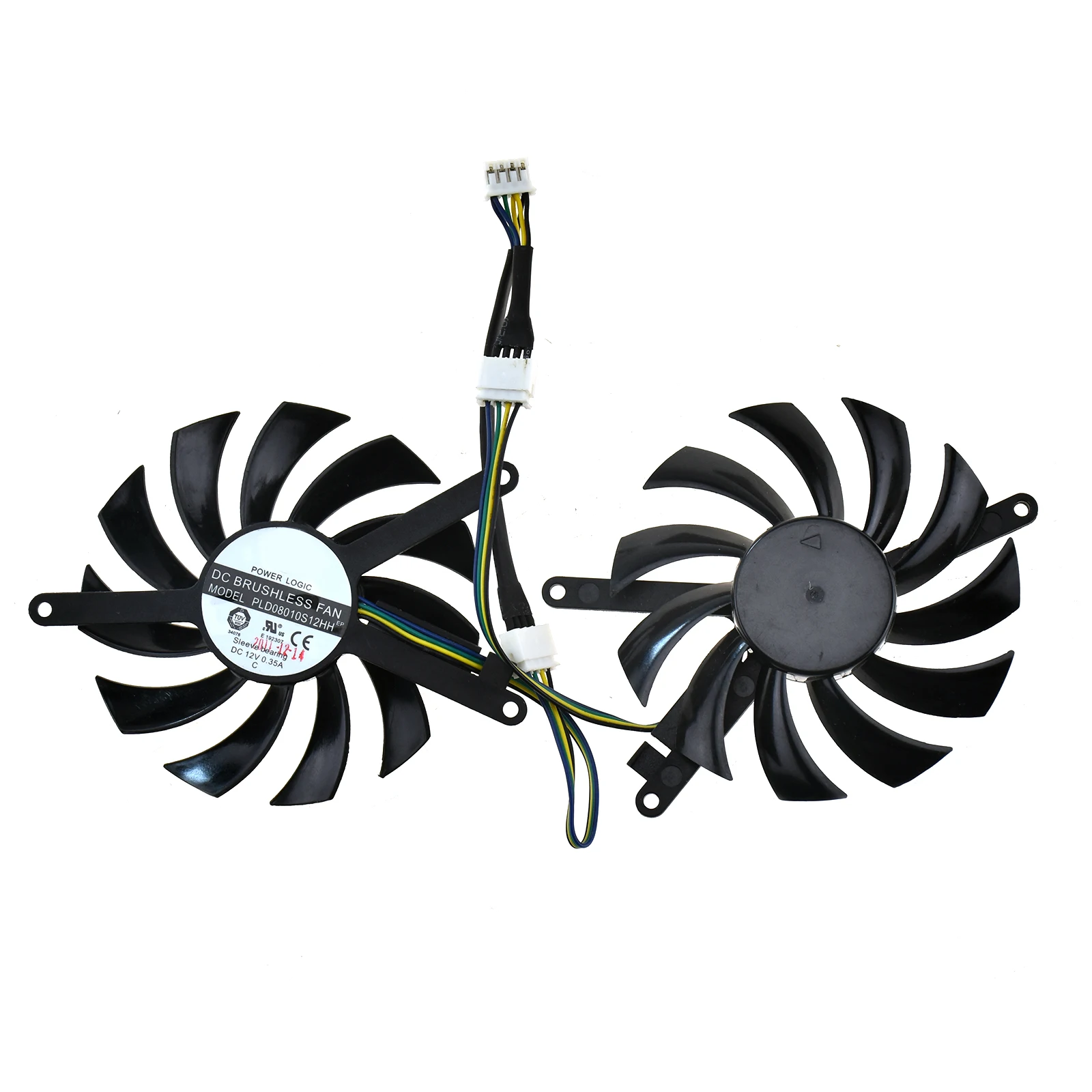 

75mm Cooling Fan for EVGA GTX560TI Video Graphics Card PLD08010S12HH 86*86*42mm