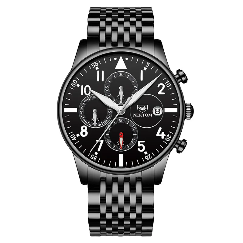 

NEKTOM explosions fashion large dial men's watch multi-function calendar sports waterproof quartz watch trend