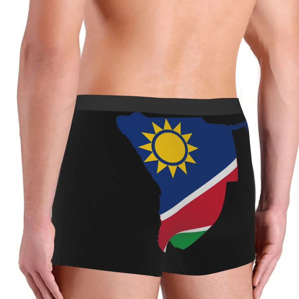 Flag Map Of Namibia Men's Boxer Briefs R301 Graphic elastic pants for men
