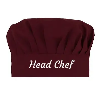 Индивидуальная шапка шеф-повара Кухонное ремесло с именем на заказ мужская