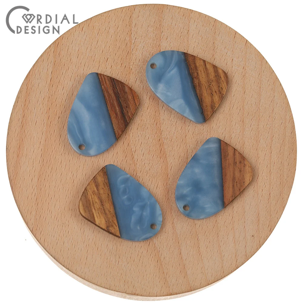 

Cordial Design 50Pcs 20*28MM Earrings Accessories/DIY Making/Charms/Jewelry Findings & Components/Natural Wood & Resin/Hand Made