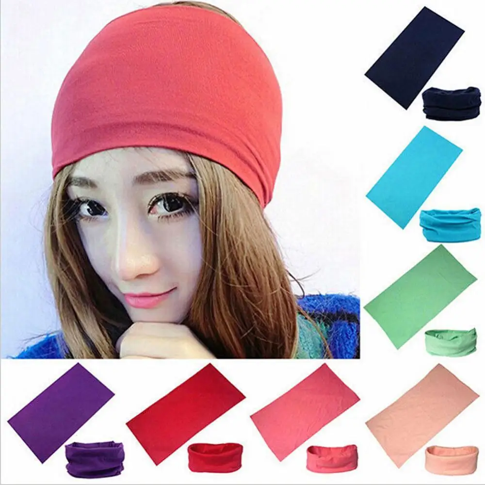 

Women Pure Color Cycling Headscarf Head Wrap Bandana Scarf Headwear Warm