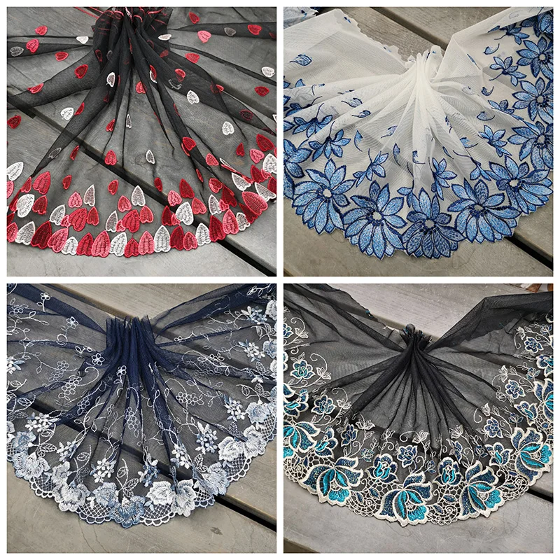 

Gauze embroidery Mesh Lace Underwear Decoration Baby Dress Scarf Cheongsam Hanfu Dance Skirt DIY Decorative Accessories