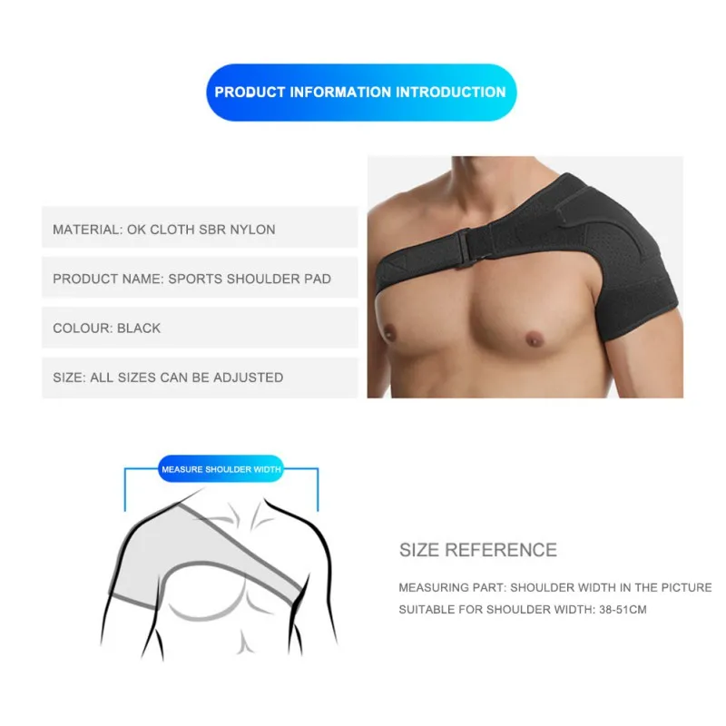 

Black Bandage Breathable Adjustable Safety Strap for Outdoor Sports Shoulder Support Strap