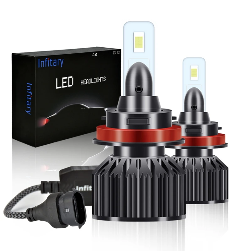 

Infitary Mini H4 H7 LED Car Headlight Bulb 12000LM 6500K H3 H11 H13