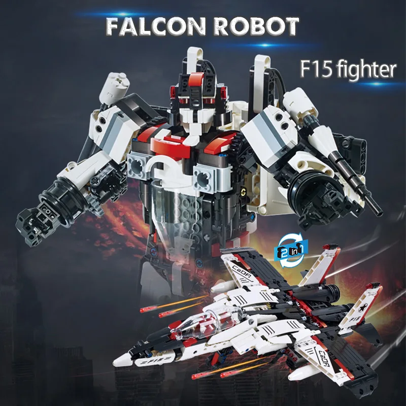 917 шт. 2 в 1 военный робот-деформатор с дистанционным управлением строительные