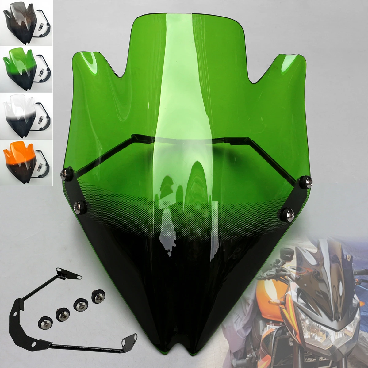 

Windscreen Fit For Fit For Kawasaki Z750 Z750R 2007 - 2012 Windshield Protective cover kit Wind Deflector Z 750 2008 2009 10 11