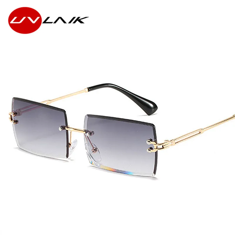 

UVLAIK Rimless Glasses Frames Women Brand Design Transparent Eyewear Frame for men Eyeglasses clear lens Spectacle Glasses