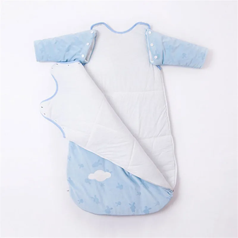 Толстый и теплый детский спальный мешок с длинным рукавом 85 см мультяшный