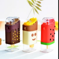 donut ice cream water bottle with straw watermelon travel cup portable leakproof tritan drink children bottles plastic bpa free