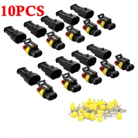 10 sets sealed waterproof electrical wire connectors two pin 2 way seal car boat waterproof electrical wire superseal connector