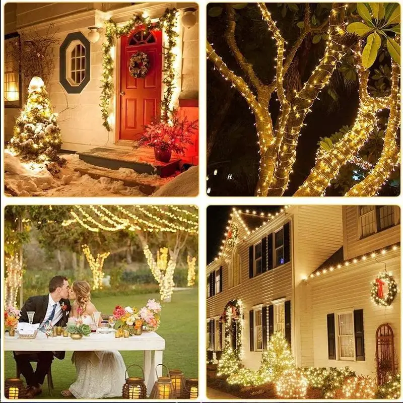 

AC110/220V LED String Christmas Lights 10M 100Led with 8 Modes Christmas Decorations for Home / Holiday / Party / Wedding / Xmas