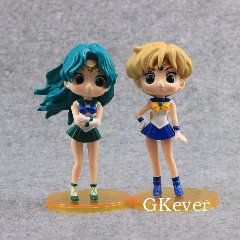 

6 Pcs/Set Anime Sailor Moon PVC Action Figures with Base 11.5cm Doll Toy Girls Birthday Gift High Quality