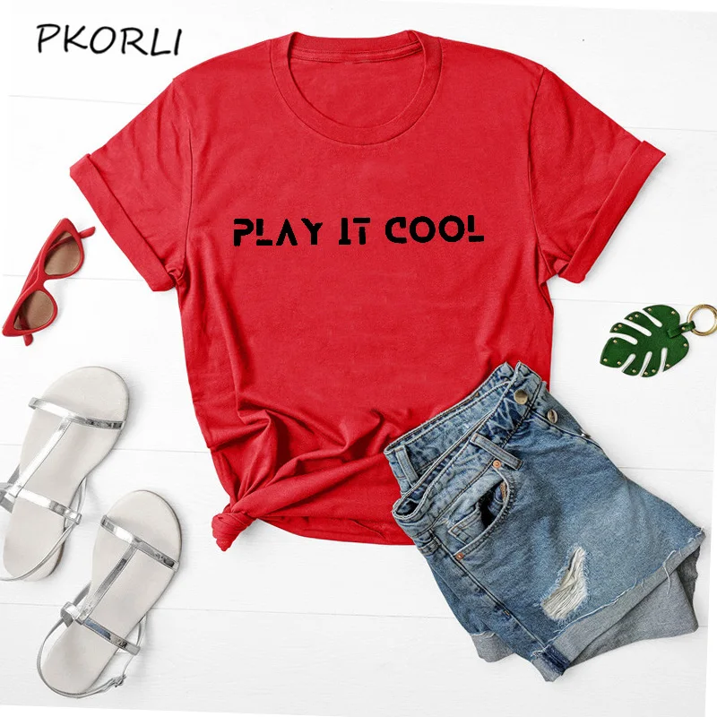Модная Футболка Kpop MonstaX с принтом Play It Cool Monsta X хлопковая футболка коротким