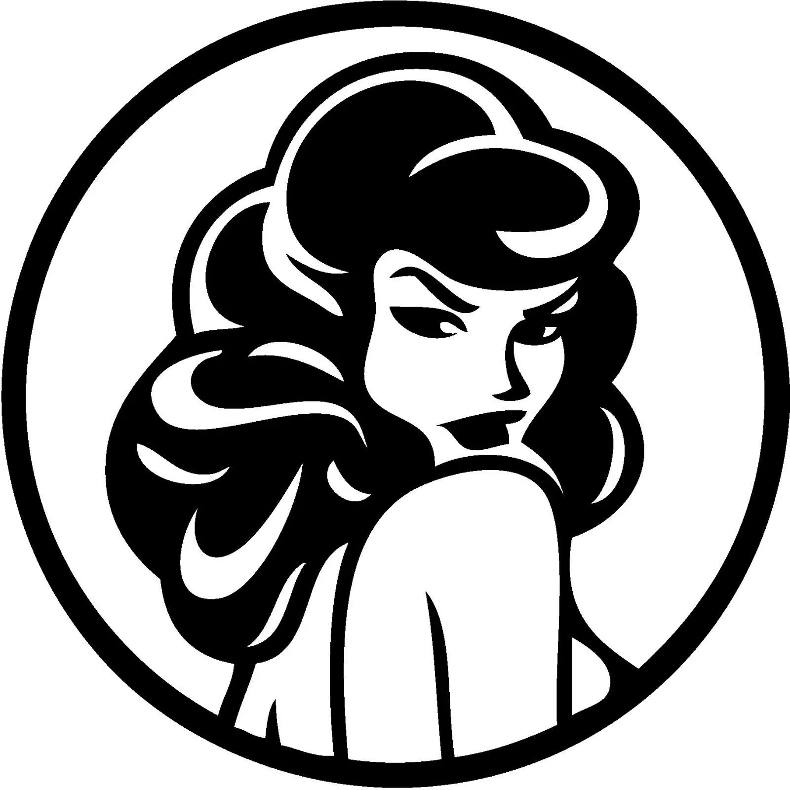 

Woman Pin Up Vinyl Decal Sticker For Car or Truck Windows, Laptops, etc 4x4 SUR wall
