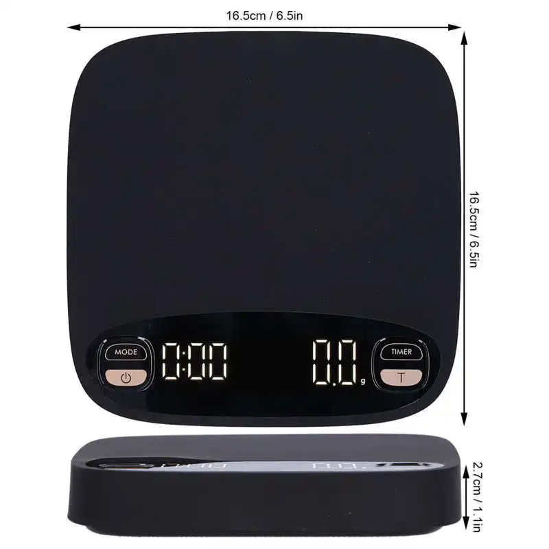 

Tampa Para Iogurte Yoghurt Beker Coffee Electric Scale Intelligent Touch-Screen Scale with 0.1g Accuracy Timing Scale for