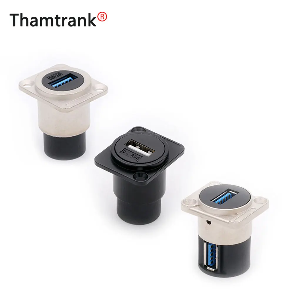 

10pc D Type Metal USB 2.0 3.0 Female to Female Socket Connector Panel Mount Chassis Connector USB Socket