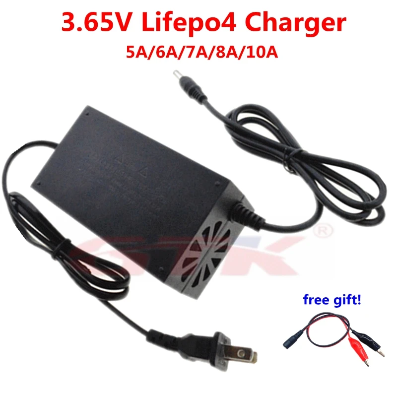 Зарядное устройство GTK 3,65 V 5A 6A 7A 8A 10A lifepo4 для аккумулятора большой емкости 3,2 V lifepo4 3,2 V литий-железо-фосфатная батарея