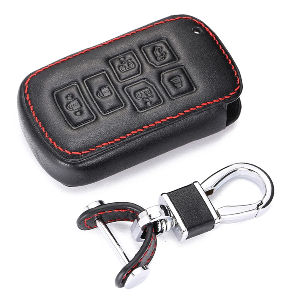 Верхний слой кожаный 6 кнопочный брелок протектор без ключа Держатель для Toyota Sienna