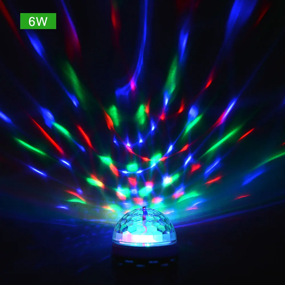 Smart Auto Rotating RGB DJ Bulb LED Stage light E27 3W 6W AC110V-220V Home Party Disco lamp Dance Entertainment Decor lighting |