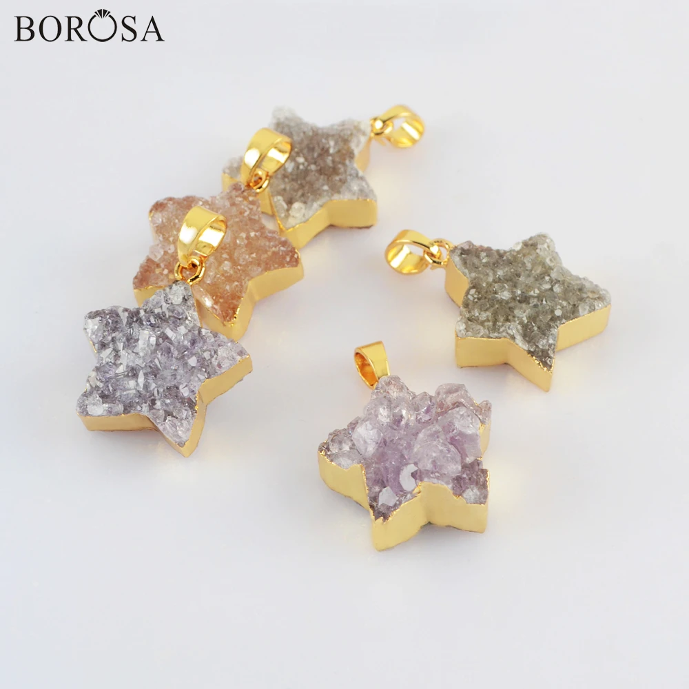 

BOROSA 18K Agates Druzy