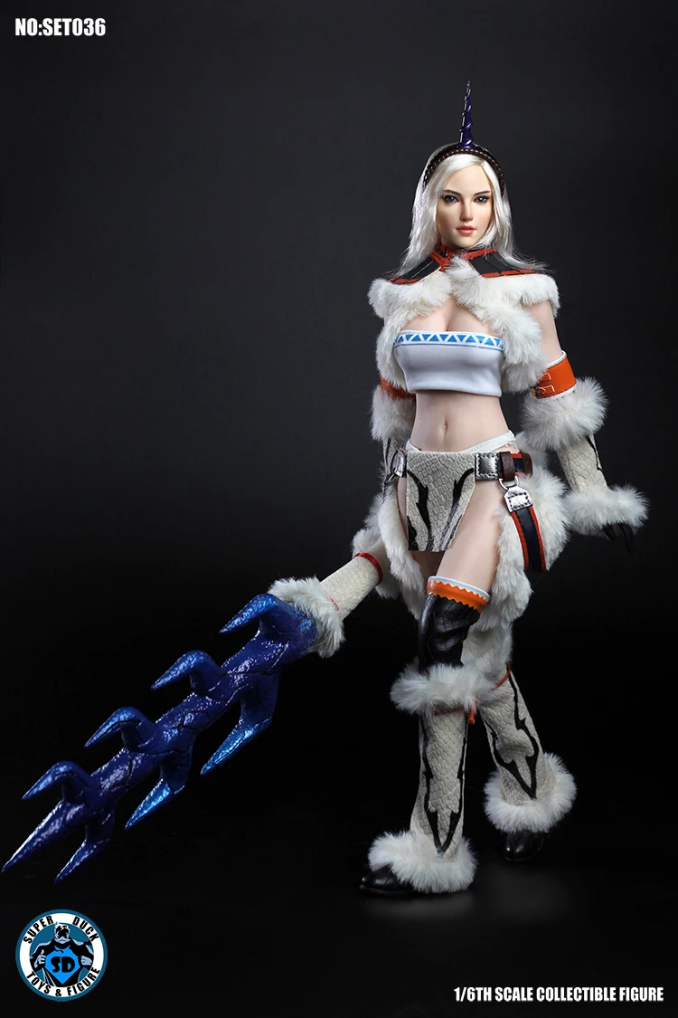 1/6 SET036 сексуальный женский монстр Охотник Единорог голова комплект одежды для 1" Женский PH кукла S10D фигура тела