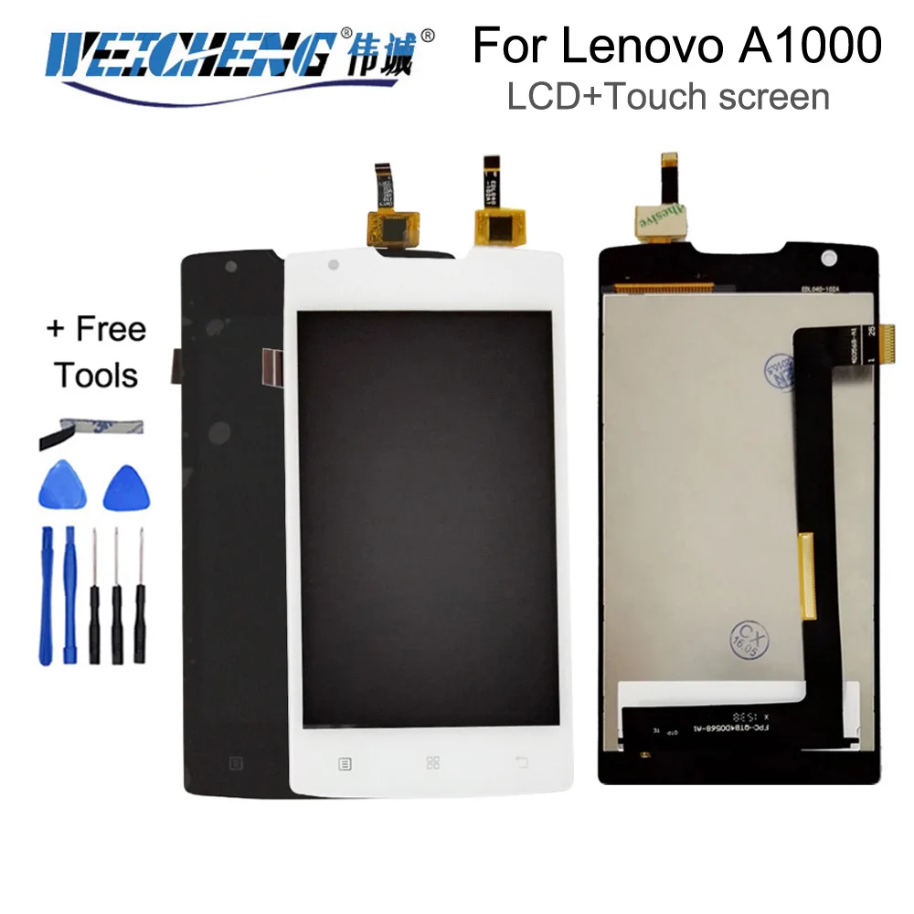 4 &quotдля Lenovo A1000 ЖК-дисплей и сенсорный экран в сборе для a1000 ЖК-сенсорного стекла |