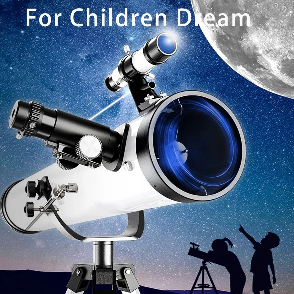Professional 76700 114MM Newtonian Reflector Astronomical Telescope Bak-4 Full Optical Astronomy Monoculars For Moon Stargazing