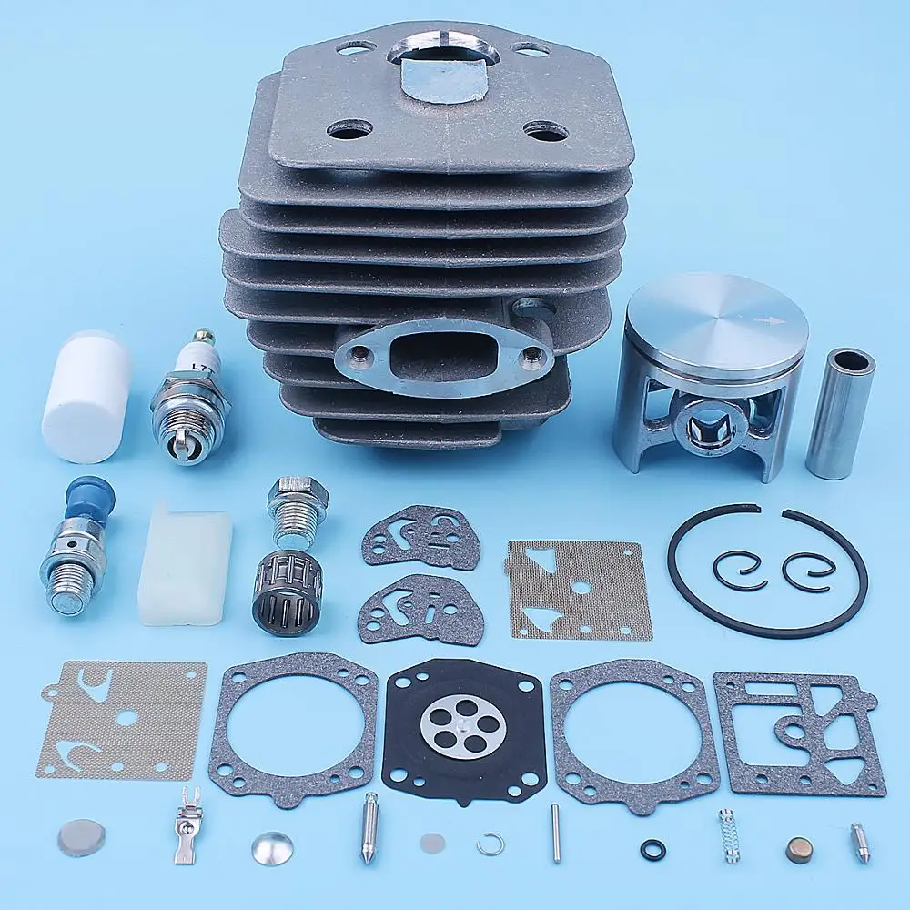 45 мм цилиндр подшипник поршня Carb комплект для HUSQVARNA 154 254 154XP 254XP бензопила свечи зажигания декомпрессии топливный фильтр Запасная часть