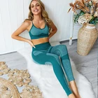 JULS'S SONG 2 шт. бесшовный Женский спортивный костюм, одежда для спортзала, спортивная одежда, Женский комплект для йоги, спортивный бюстгальтер для фитнеса, леггинсы с высокой талией