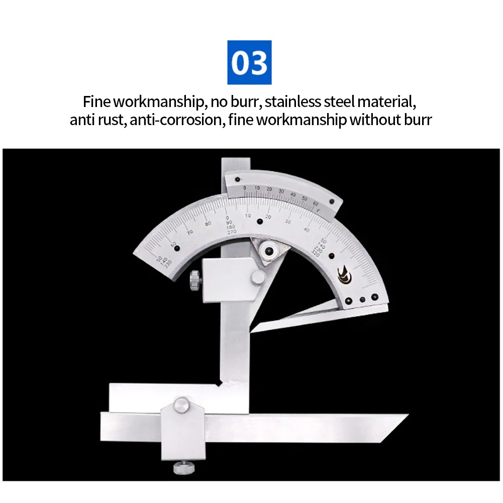 

320 Degree Universal Angle Ruler Bevel Protractor Angle Measuring Instrument Stainless Steel Angle Ruler Woodworking Tools DIY