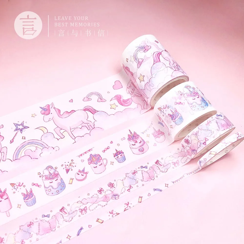 

10 set/lot DIY Japanese Paper Decorative Adhesive Tape Maiden's Cloud Tour Galaxy Washi Tape/Masking Tape Stickers