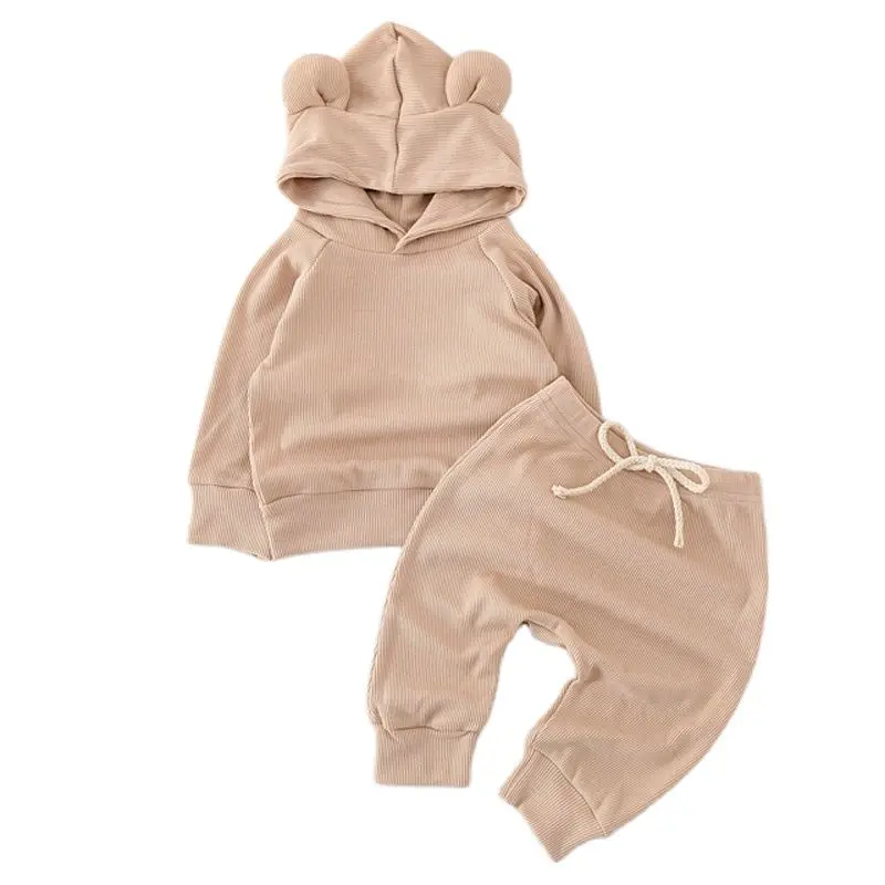 Новинка весна-осень 2022 Одежда для маленьких девочек с капюшоном + штаны наряды