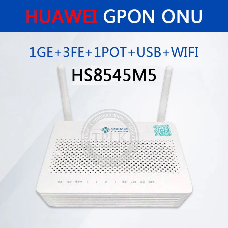 Оптовая продажа 40 шт. оригинальный HW HS8545M5 Gpon Ont Onu 2 кастрюли + 1GE 3FE 1USB WiFi модем с