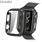 Чехол для Apple watch 44 мм 40 мм iWatch 42 мм 38 мм, защитный бампер из углеродного волокна для Apple watch series 3 4 5 6 SE, аксессуары