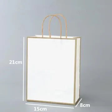 

20pcs/lot 21x27x11cm Kraft Paper Bag Gift Bag Recyclable Shop Store Packaging Bag