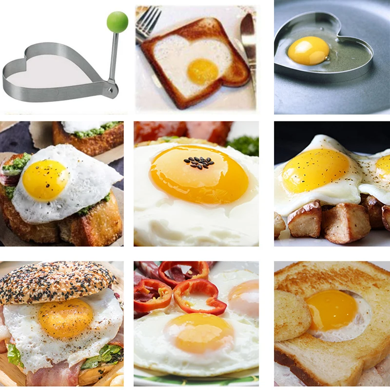 Жареное яйцо искусственная кожа нержавеющая сталь выпечка блинчиков|Кольца для