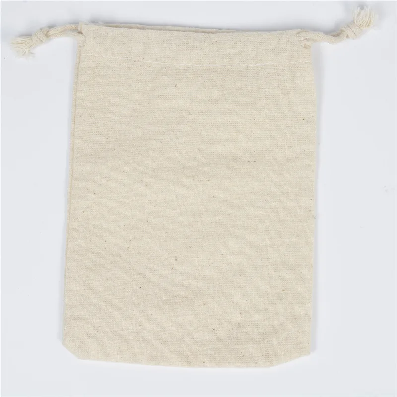 50 Pcs/Lot Cotton Drawstring Storage Bags Christms Wedding Gift DIY Plain Pouch Reusable Home Organize Dustbag 8x10 10x12 10x15 | Дом и сад