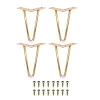 4pcs gold clip legs for install furniture metal legs furniture accessories used for coffee and coffee table chairs